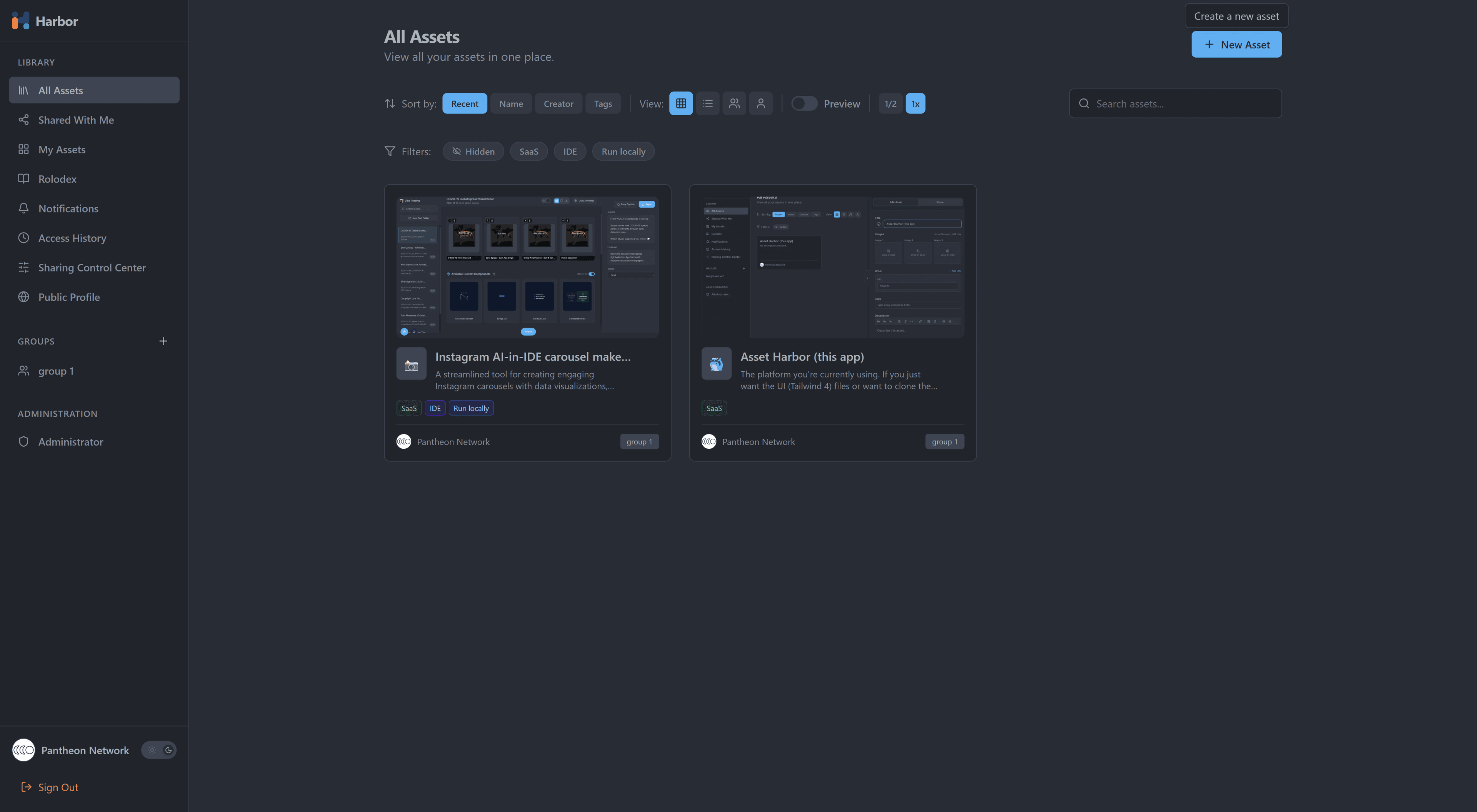 Harbor app screenshot